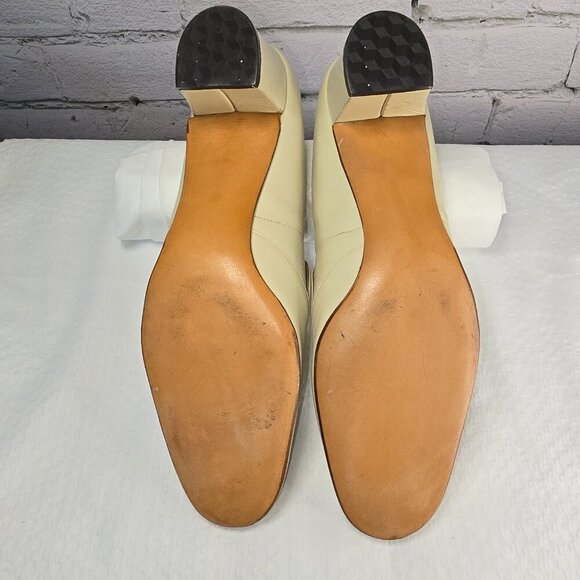 FOOT-SO-PORT STEPETTES VINTAGE BEIGE PUMPS SQUARE TOE BLOCK HEEL WOMENS SIZE 10 - Picture 5 of 8